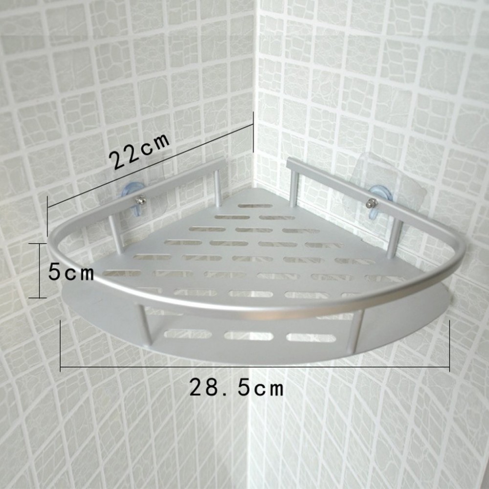 Метална ъглова етажерка за баня БЕЗ ПРОБИВАНЕ