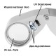 Сгъваема мини лупа 40х 25мм с осветление