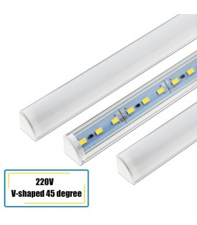 Ъглов алуминиев профил с LED осветление на 220V