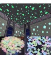 100 броя светещи звездички за декорация на детска стая