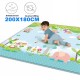 Детско килимче за игра, двулицево 200x180х1см - модел КРОКОДИЛ