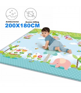 Детско килимче за пълзене и игра от термо пяна 200x180см
