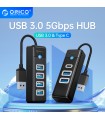 4-портов USB хъб 3.0 за трансфер на данни 5Gbps