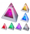 LED часовник тип Пирамида - светещ в 7 цвята