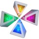 LED часовник тип Пирамида - светещ в 7 цвята