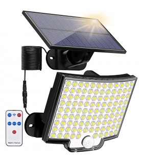 106LED диода външна лампа със соларен пенел (с кабел 5 м)