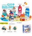 Играй, създавай и развивай с Комплект кофа с 100 дървени блокчета City Build