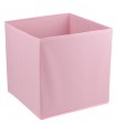 Розова текстилна кутия за съхранение 30x30x30см