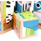 3D дървен пъзел от кубчета с 6 фигурки