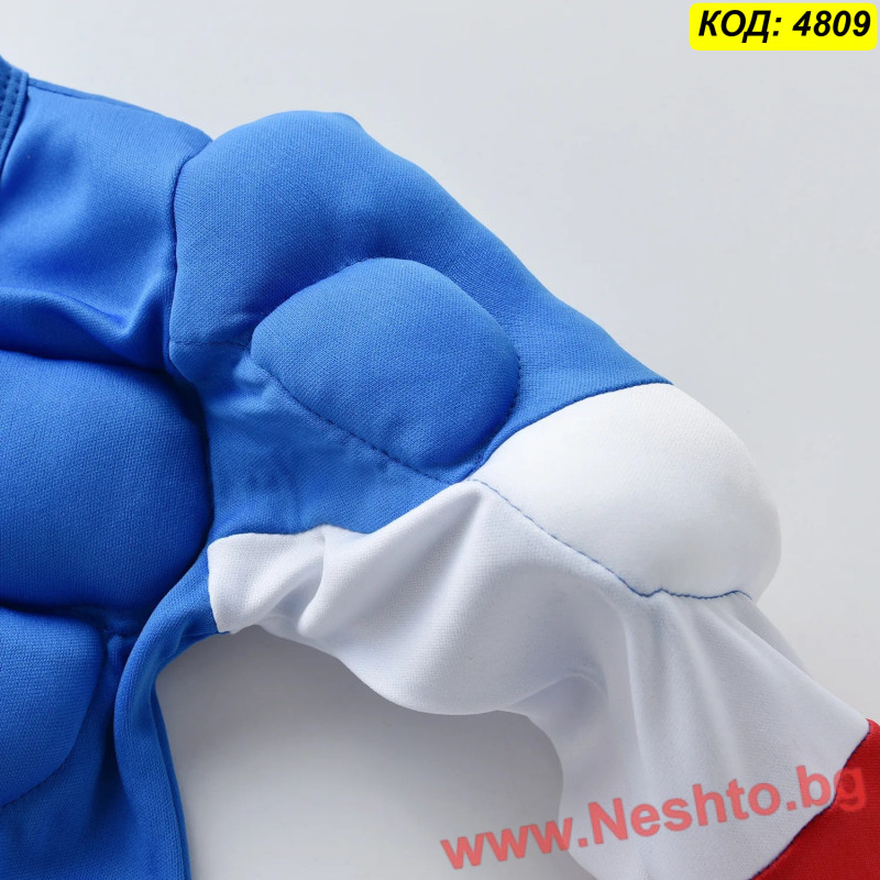 Детски костюм Капитан Америка с 3D мускули и маска