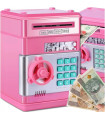 Piggy Bank-Safe – Детска електронна касичка със сейф, PIN код и автоматично прибиране на банкноти - Розова