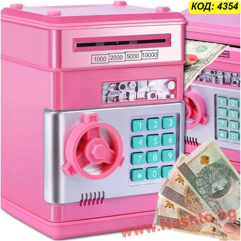 Детска електронна касичка Piggy Bank-Safe | Сейф с PIN код и светлини