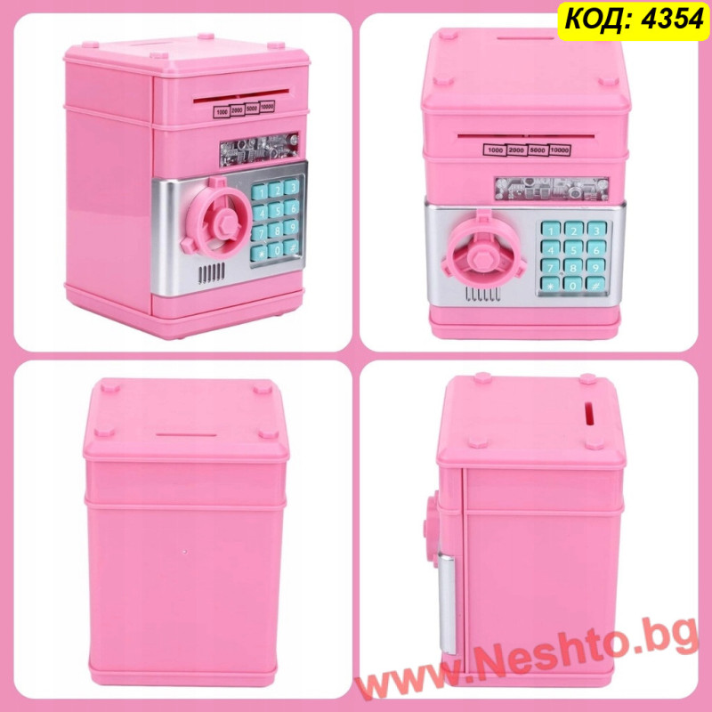 Детска електронна касичка Piggy Bank-Safe | Сейф с PIN код и светлини