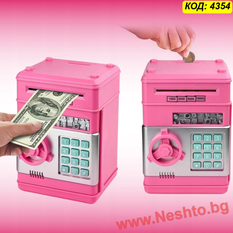 Детска електронна касичка Piggy Bank-Safe | Сейф с PIN код и светлини