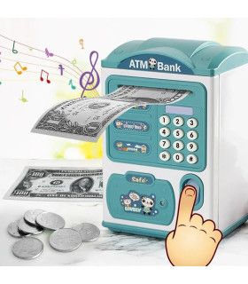 Детска Касичка Сейф с Пръстов Отпечатък (ATM Bank) и Код – Подарък