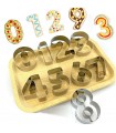 Метални форми за сладки с дизайн на цифри 0-9