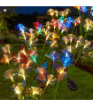 Соларни лампи с пеперуди за градина – цветни RGB LED светлини
