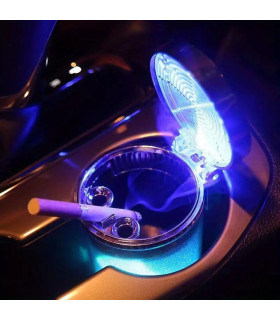 Автомобилен LED пепелник с капак и LED осветление