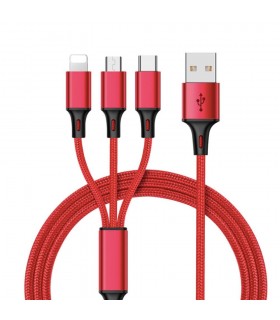 3в1 USB зарядно за телефон/смартфон