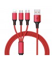 USB зарядно за телефони и таблети 3в1