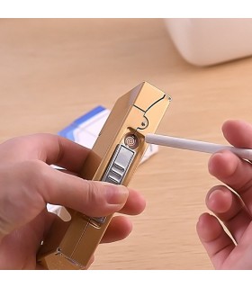Табакера за 100мм. цигари с USB запалка