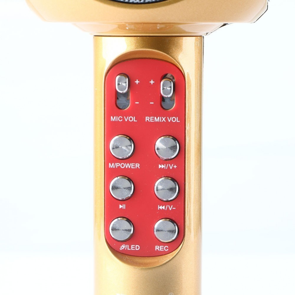 Безжичен блутут караоке микрофон с LED светлини
