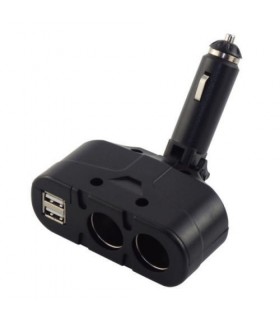 Двоен сплитер за запалка с 2бр. USB - модел 033