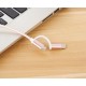 2 в 1 USB кабел-зарядно за Андроид и Iphone 1м. с текстилна оплетка